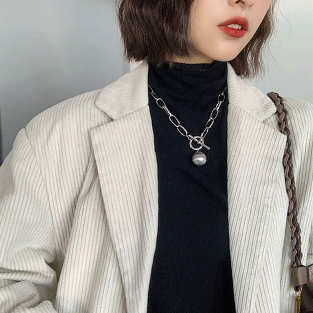 Mixed Linked Circle Necklaces