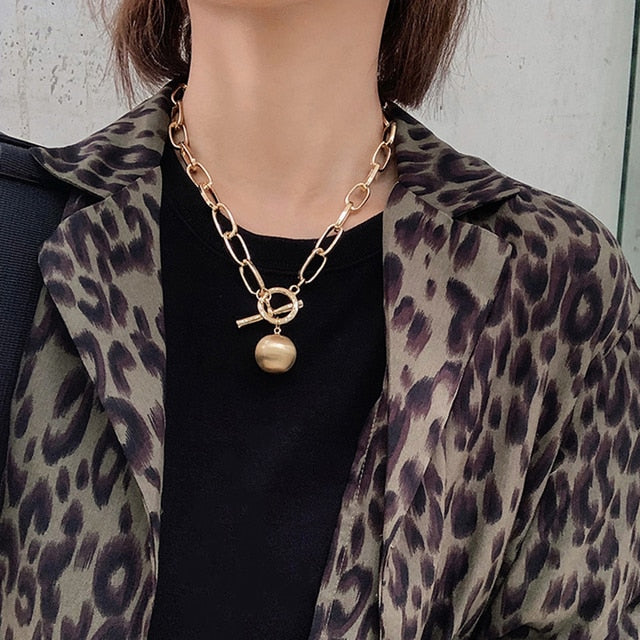 Mixed Linked Circle Necklaces