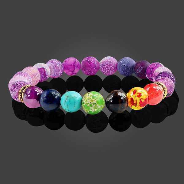 Multicolor  7 Chakra  Balance Beads Bracelet