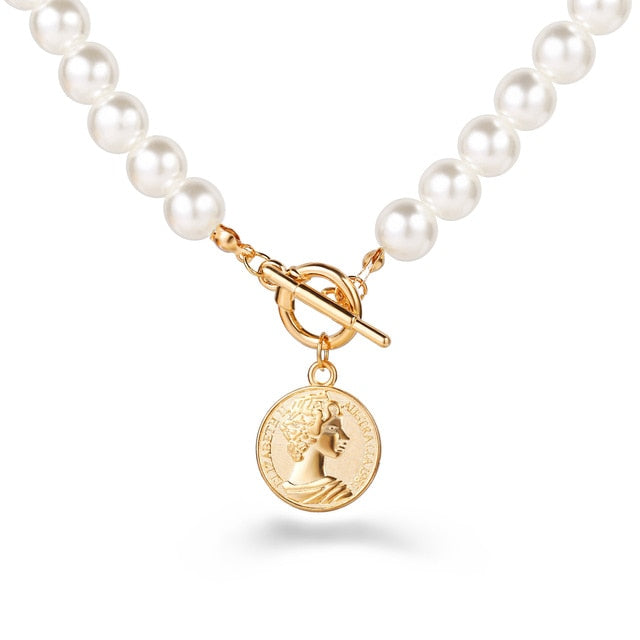Fashion Multi Layer Lock Portrait Pendants Necklaces