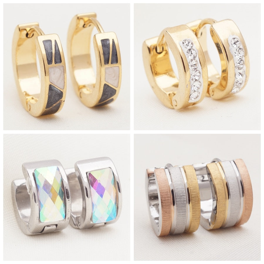 32 Pairs Different Style Small Circle Hoop Earrings