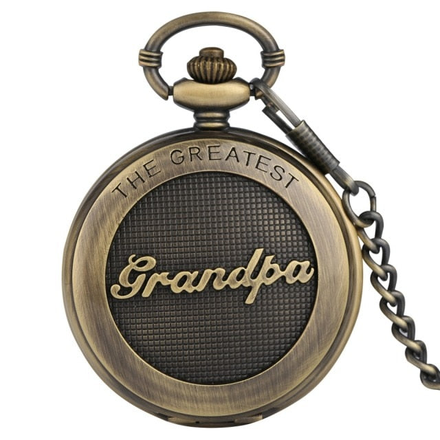 Dad Gifts Series Retro DAD Quartz Pocket Watch
