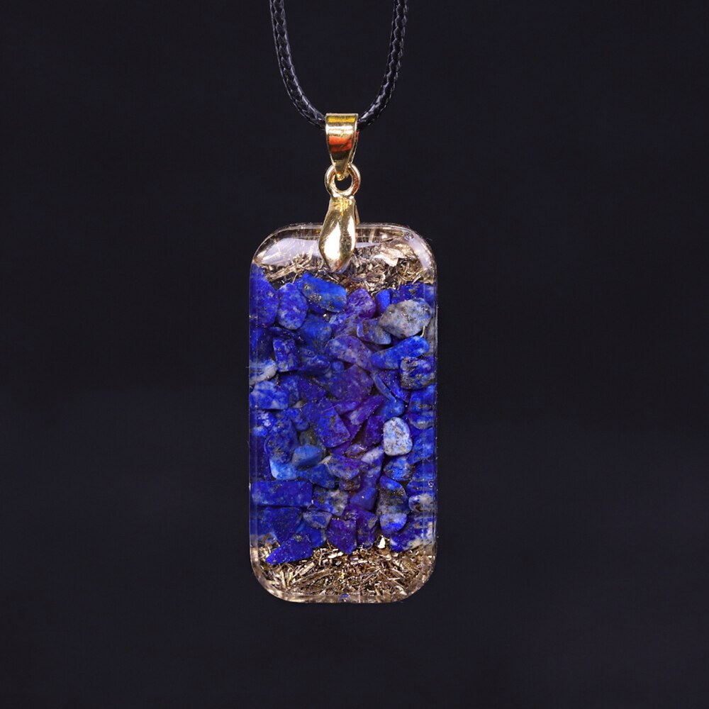 Orgonite  Pendant -Lapis Lazuli Reiki  Necklace