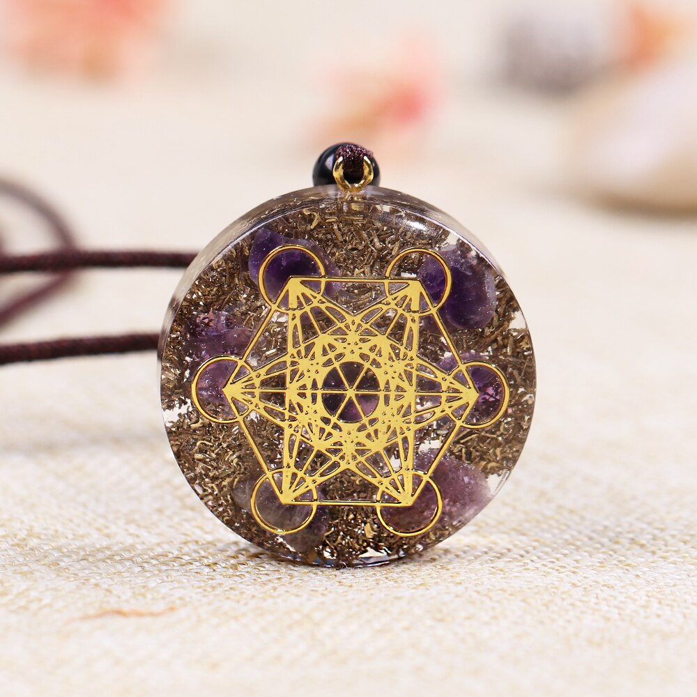 Orgonite   Cosmic Center Sign Pendant