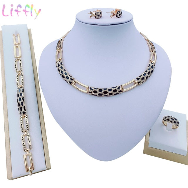 Luxury Bridal Nigerian Wedding African Beads Jewelry Set