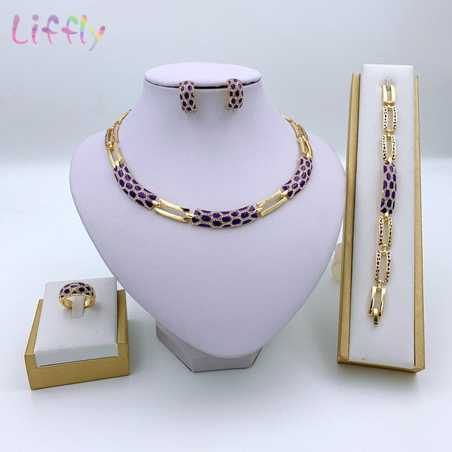 Luxury Bridal Nigerian Wedding African Beads Jewelry Set