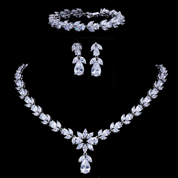 Luxury Zircon Bridal Wedding Jewelry Sets