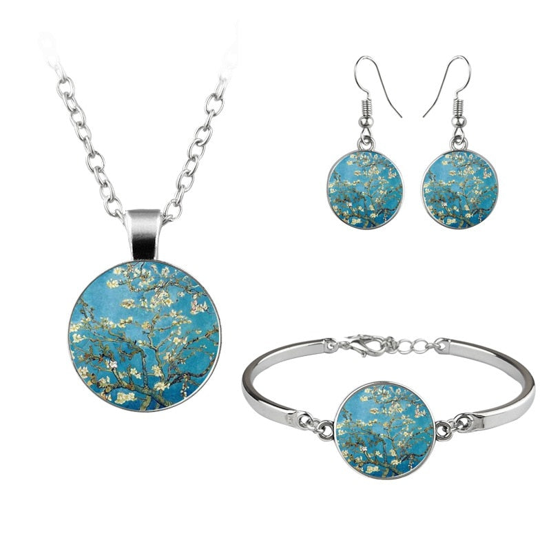 Van Gogh Gustav Klimt Painting Jewelry Sets