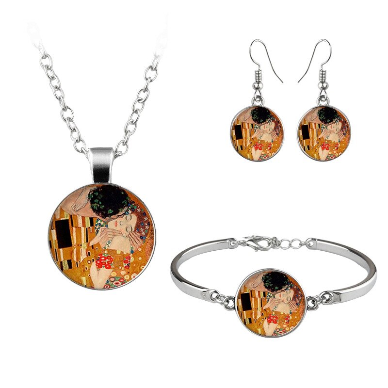 Van Gogh Gustav Klimt Painting Jewelry Sets