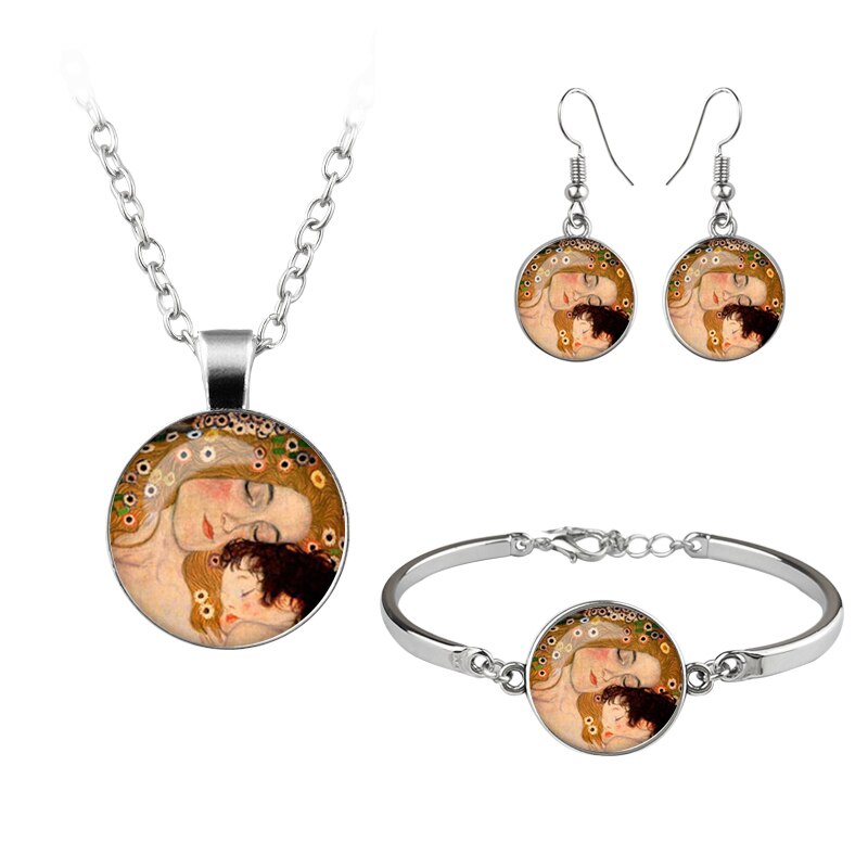 Van Gogh Gustav Klimt Painting Jewelry Sets