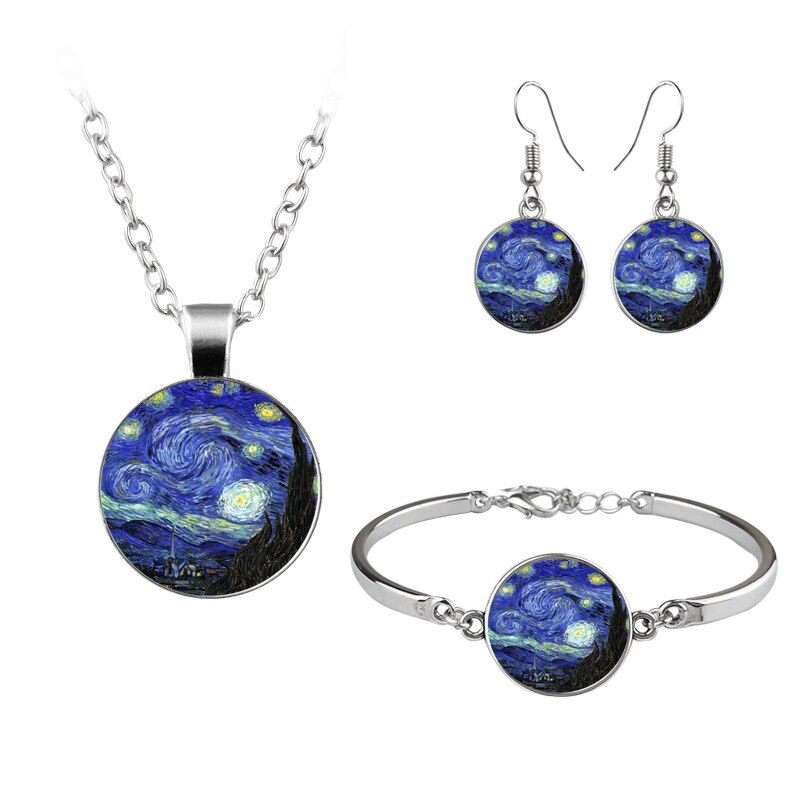 Van Gogh Gustav Klimt Painting Jewelry Sets