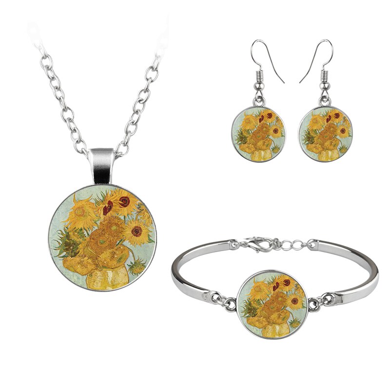 Van Gogh Gustav Klimt Painting Jewelry Sets