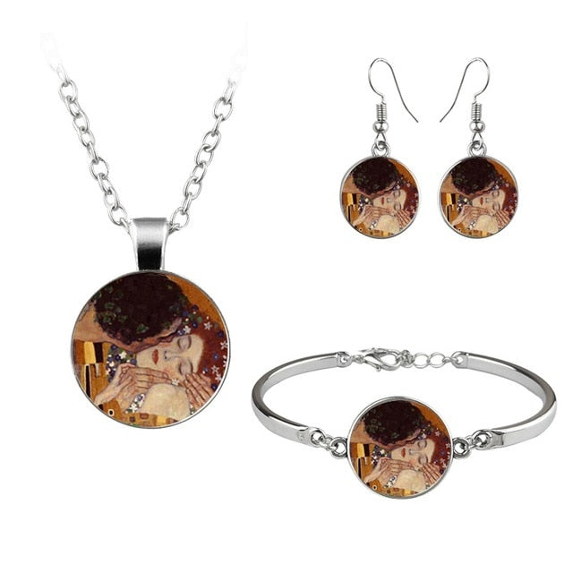 Van Gogh Gustav Klimt Painting Jewelry Sets