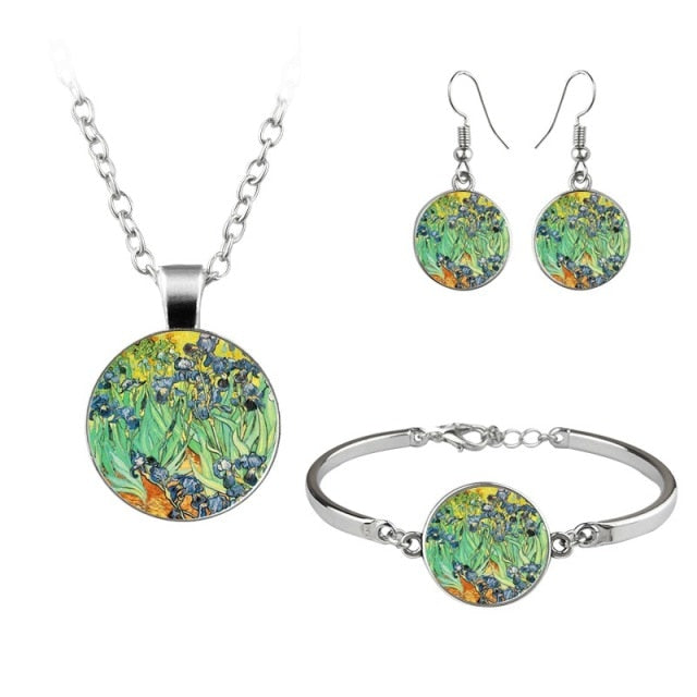 Van Gogh Gustav Klimt Painting Jewelry Sets