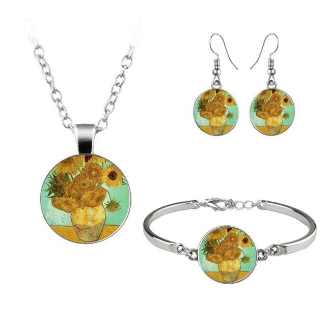 Van Gogh Gustav Klimt Painting Jewelry Sets