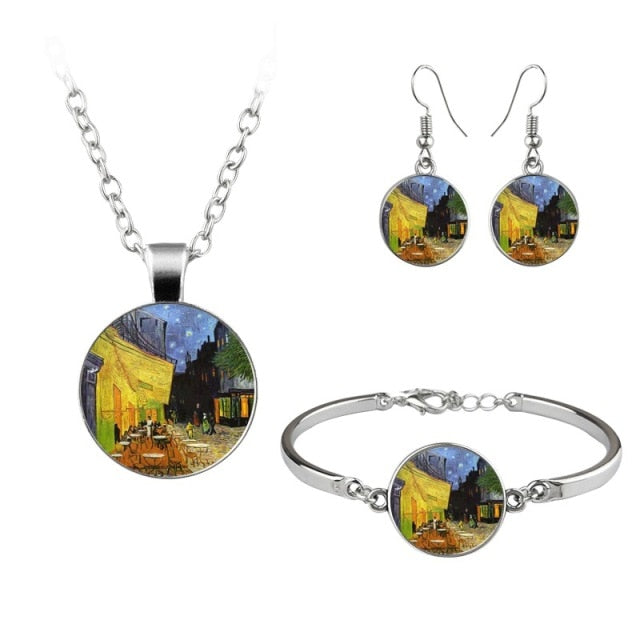 Van Gogh Gustav Klimt Painting Jewelry Sets