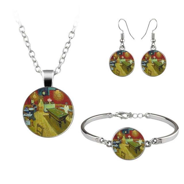 Van Gogh Gustav Klimt Painting Jewelry Sets