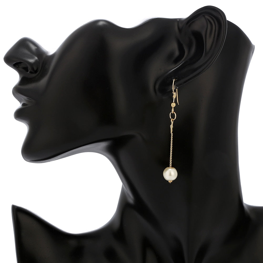 Wedding Jewelry Imitation Pearl Simple Necklace Set