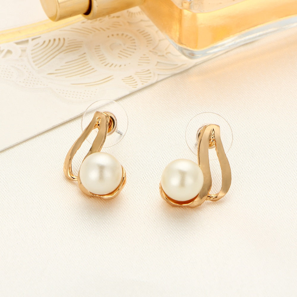 Vintage African Simulated Pearl Bridal Jewelry Sets