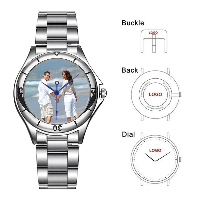 Custom logo Watch photo print Watches