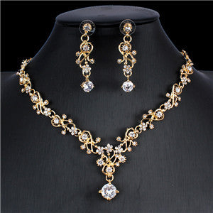 African   Wedding Jewelry Bridal Necklace Earrings Set