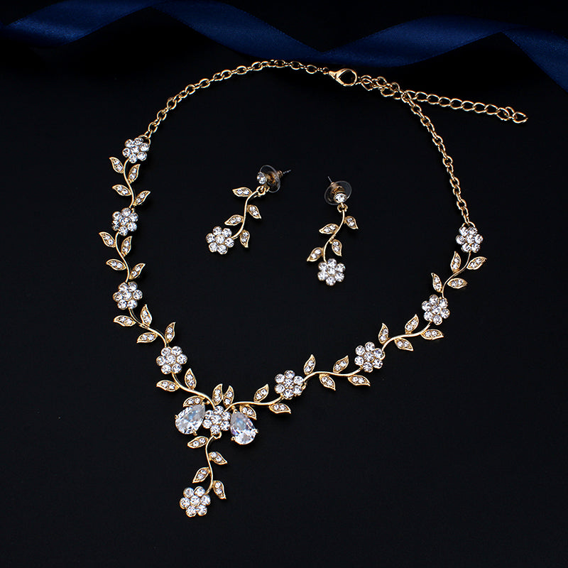 African   Wedding Jewelry Bridal Necklace Earrings Set