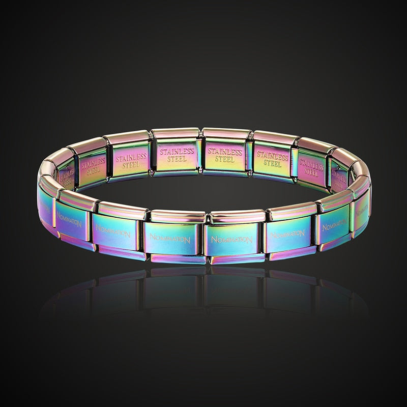 stainless steel bracelet letter and stretch fashion bangle