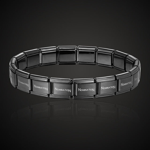 stainless steel bracelet letter and stretch fashion bangle