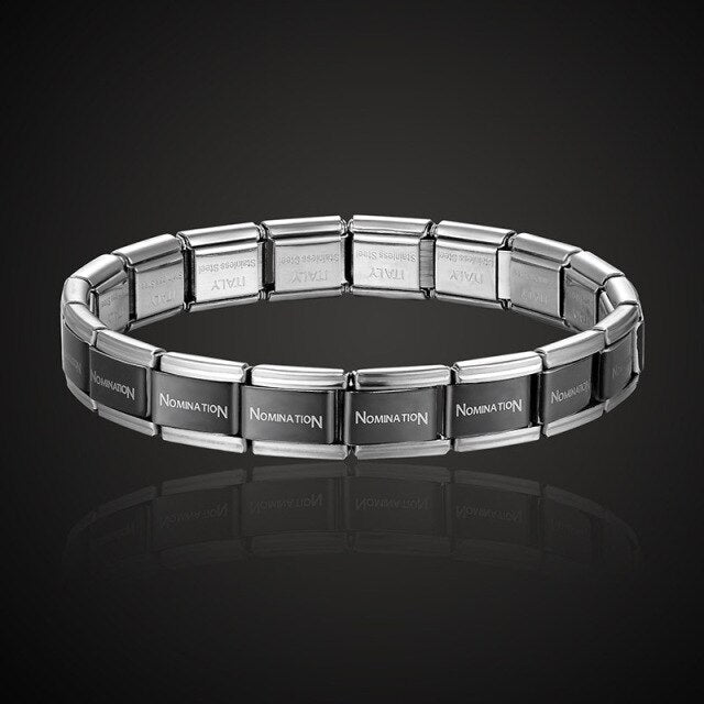 stainless steel bracelet letter and stretch fashion bangle