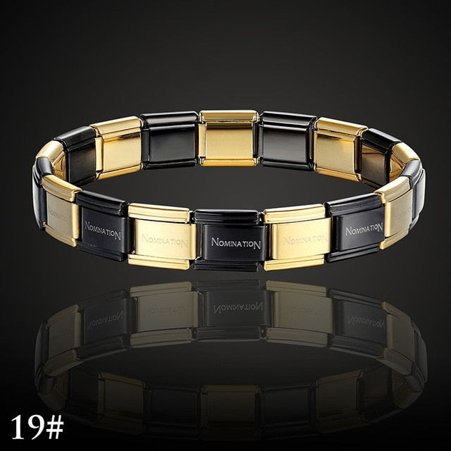 stainless steel bracelet letter and stretch fashion bangle