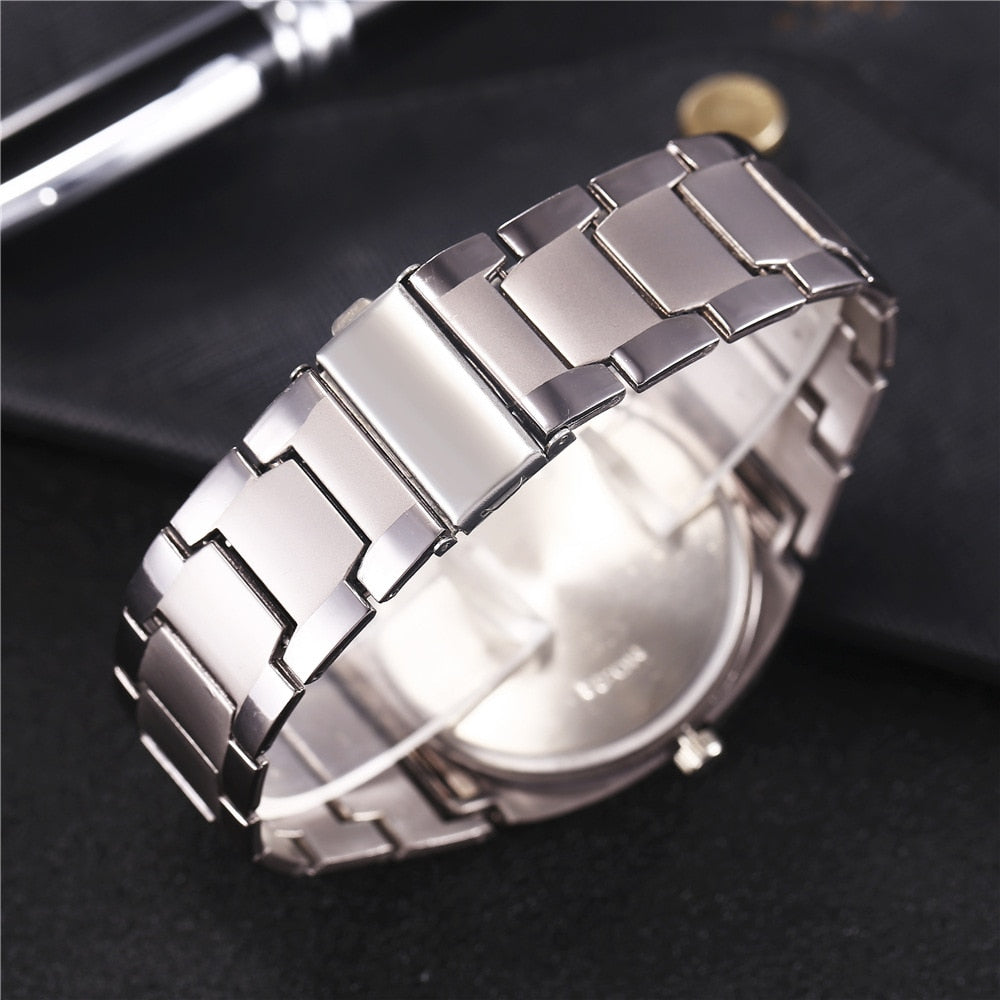 wine barrel square titanium gold business leisure Quartz Wrist Watch
