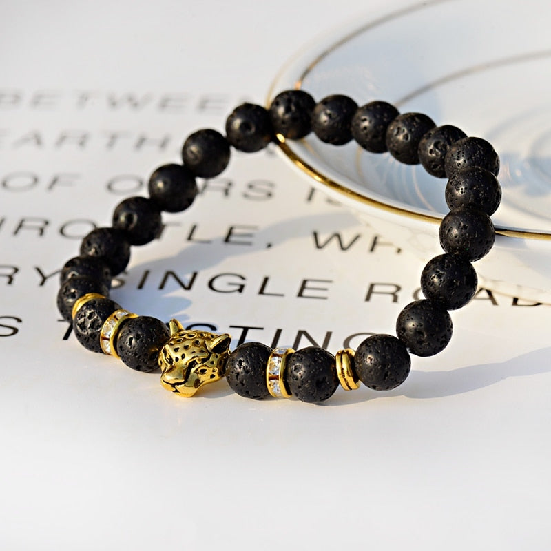 Trendy White Turquoises Stone Charm Bracelet Men