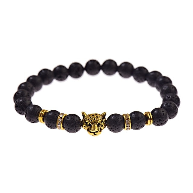 Trendy White Turquoises Stone Charm Bracelet Men