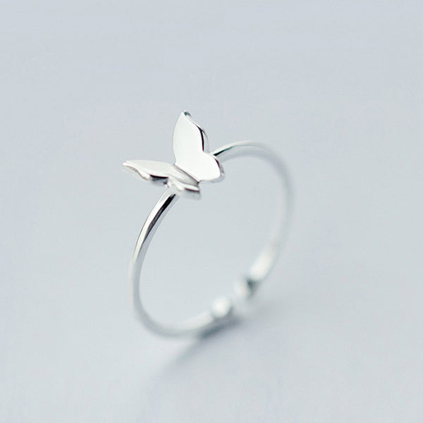 Anillo de cóctel con mariposa en plata de ley 925 S