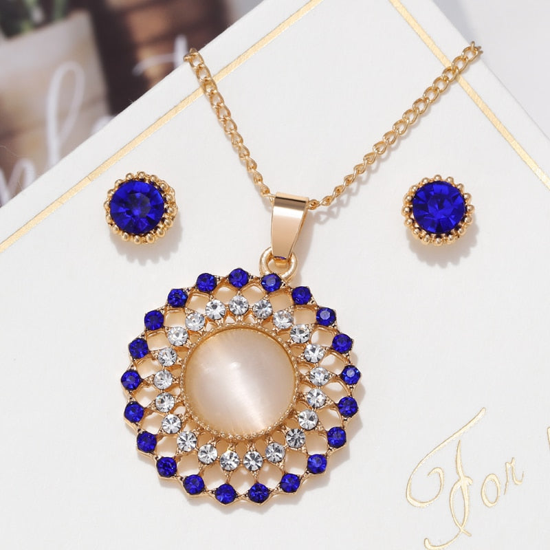 New Design Round OPal Jewelry Sets