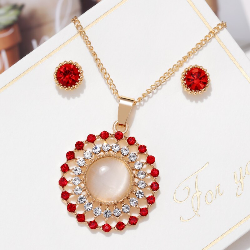 New Design Round OPal Jewelry Sets