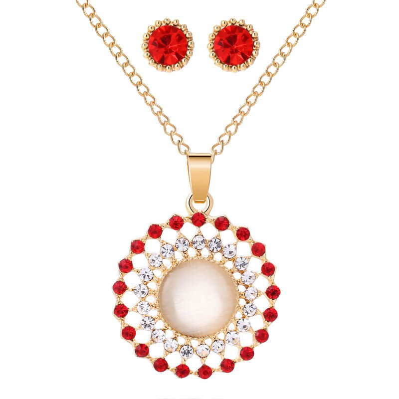 New Design Round OPal Jewelry Sets