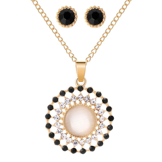 New Design Round OPal Jewelry Sets