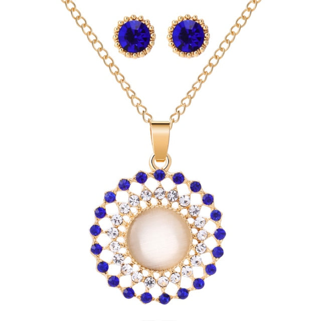 New Design Round OPal Jewelry Sets