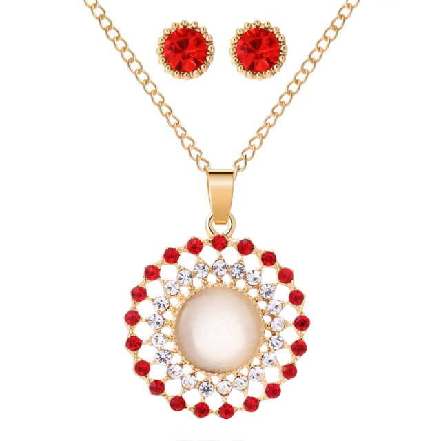 New Design Round OPal Jewelry Sets