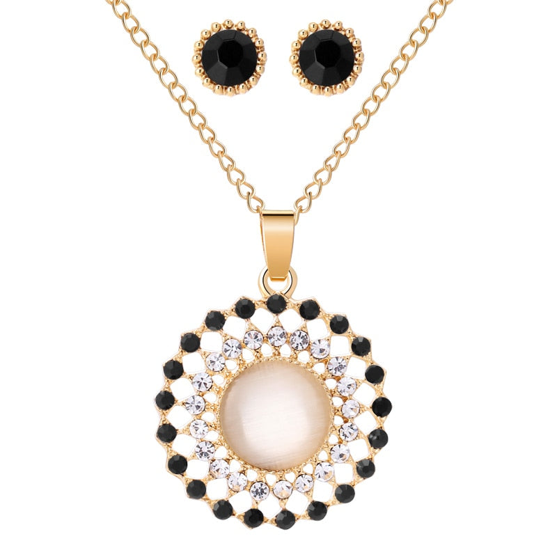 New Design Round OPal Jewelry Sets