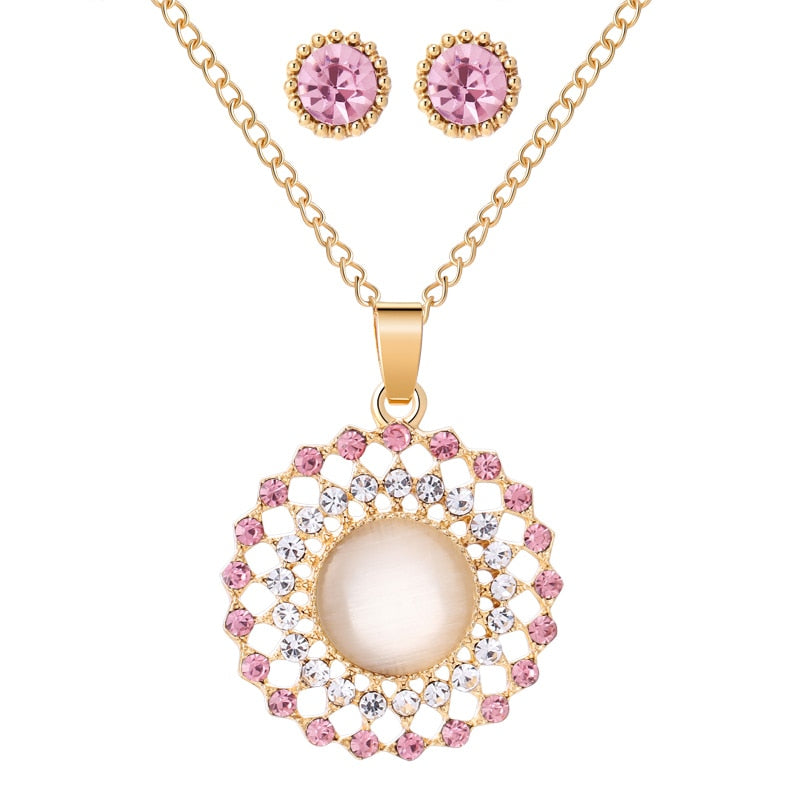 New Design Round OPal Jewelry Sets
