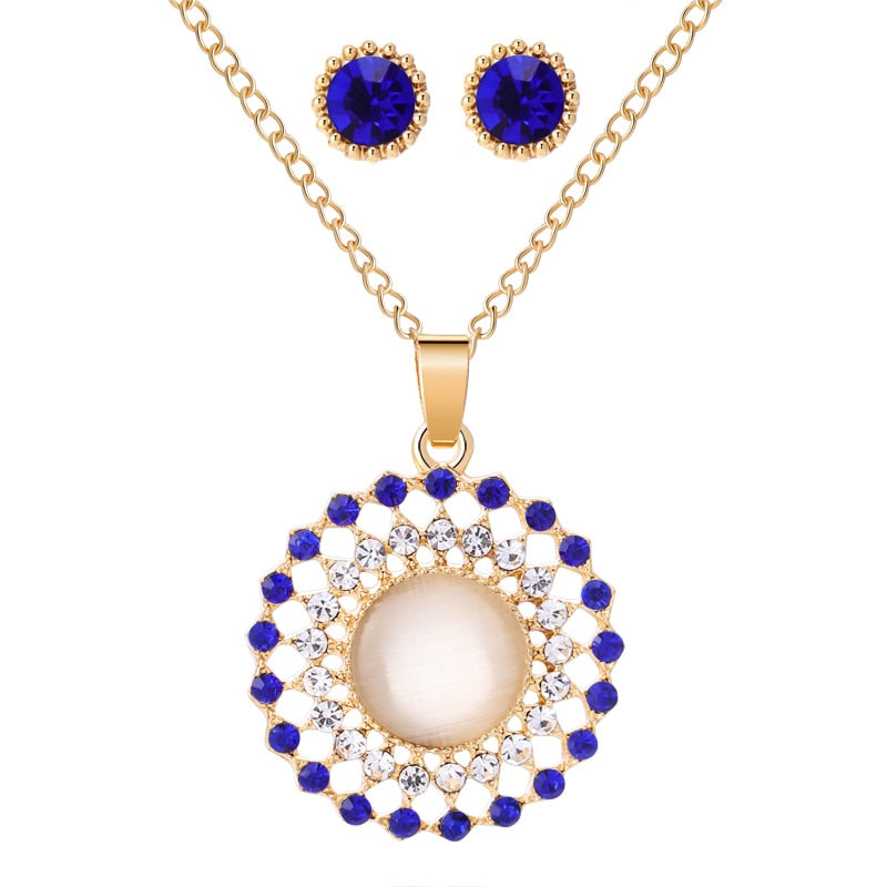 New Design Round OPal Jewelry Sets