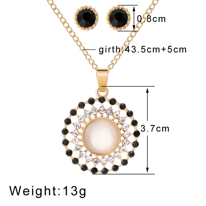 New Design Round OPal Jewelry Sets