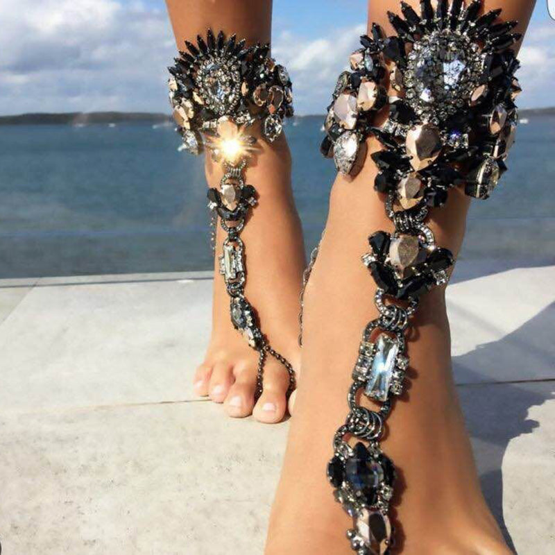 Boho Crystal Anklet Australia Beach Vacation Ankle
