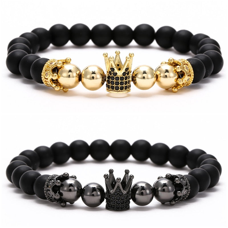 Fashion Micro CZ King crown charm bracelet