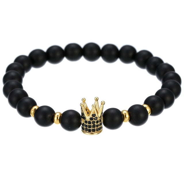 Fashion Micro CZ King crown charm bracelet