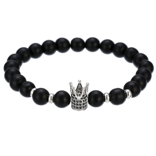 Fashion Micro CZ King crown charm bracelet