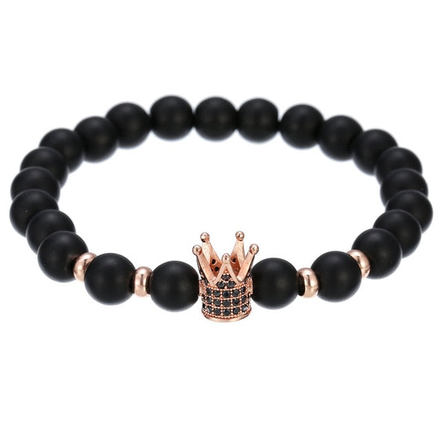 Fashion Micro CZ King crown charm bracelet