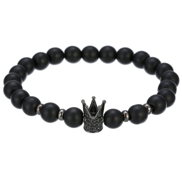 Fashion Micro CZ King crown charm bracelet